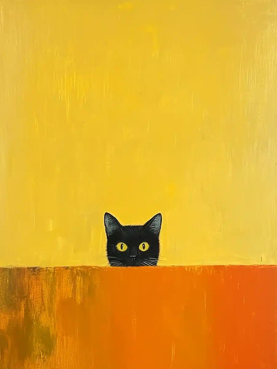 Humorous Cat in Rothko