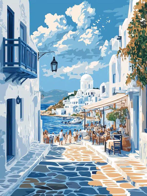 Paros Coastal Travel Poster