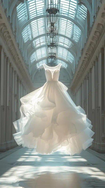 Modern Wedding Dress Display