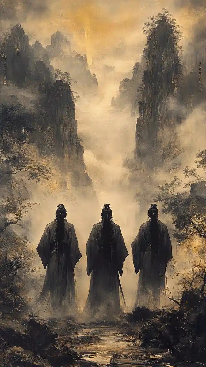 Shinto Deities in Sumi-e