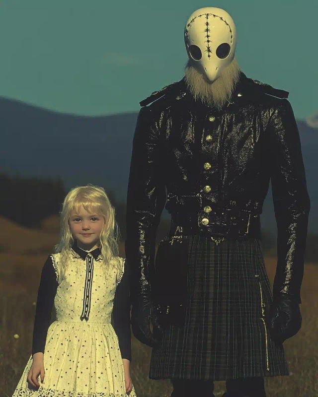 Whimsical Owl and Girl