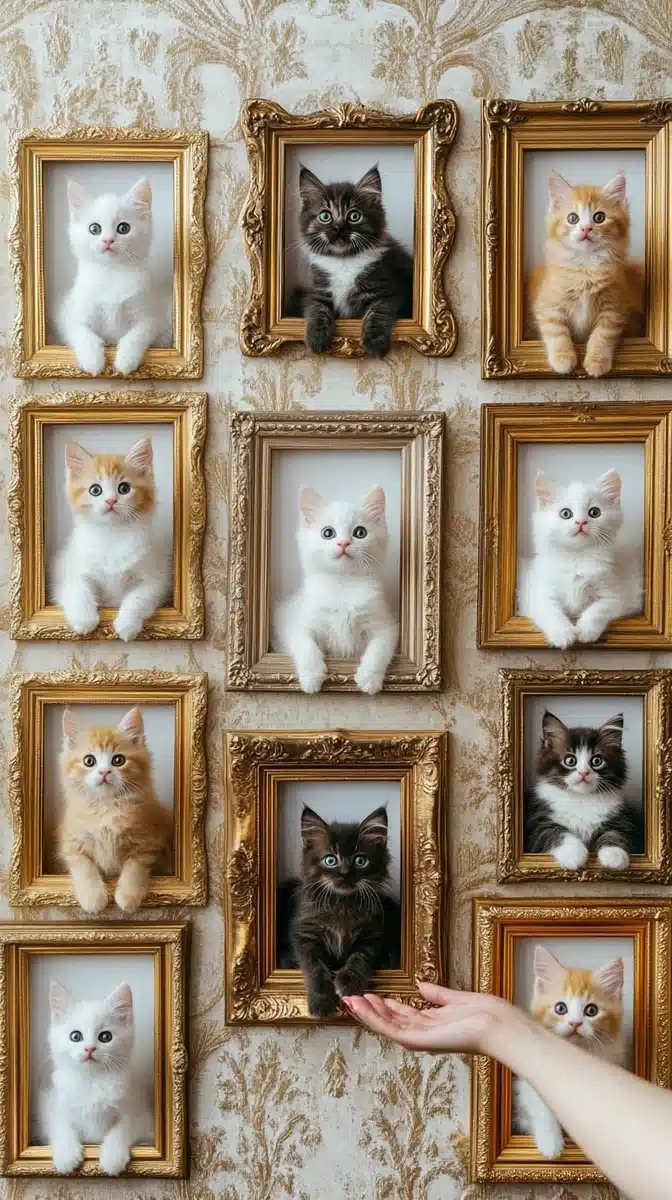 Realistic Kittens in Frames