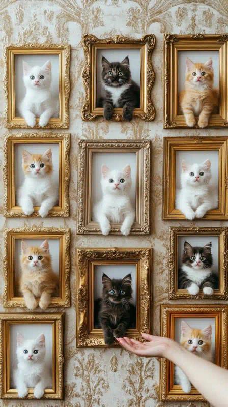 Realistic Kittens in Frames
