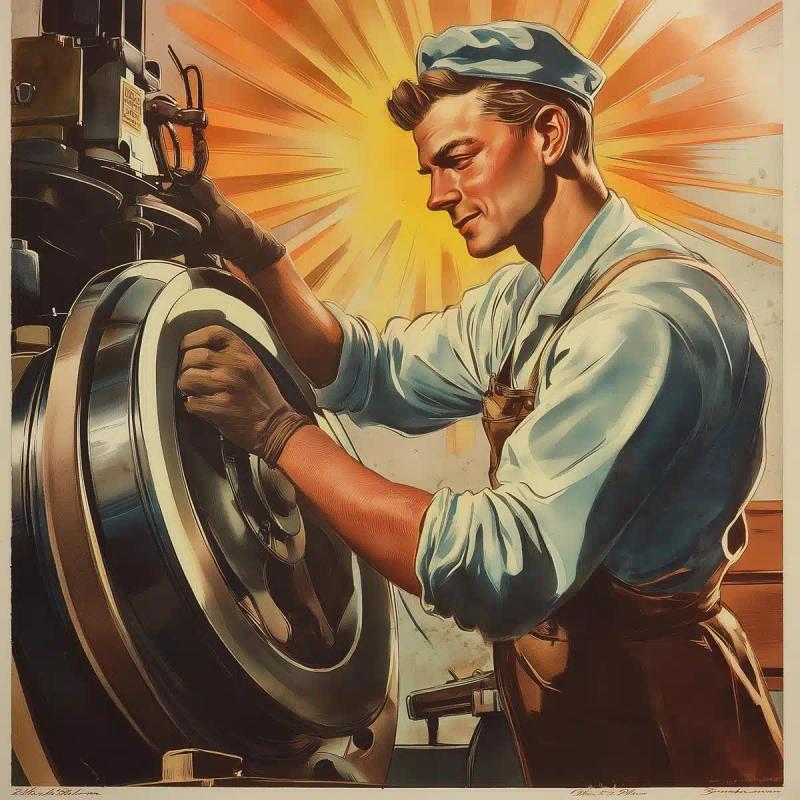 Lithographic Wheel Rim Mechanic