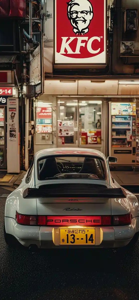 Metallic Porsche at KFC