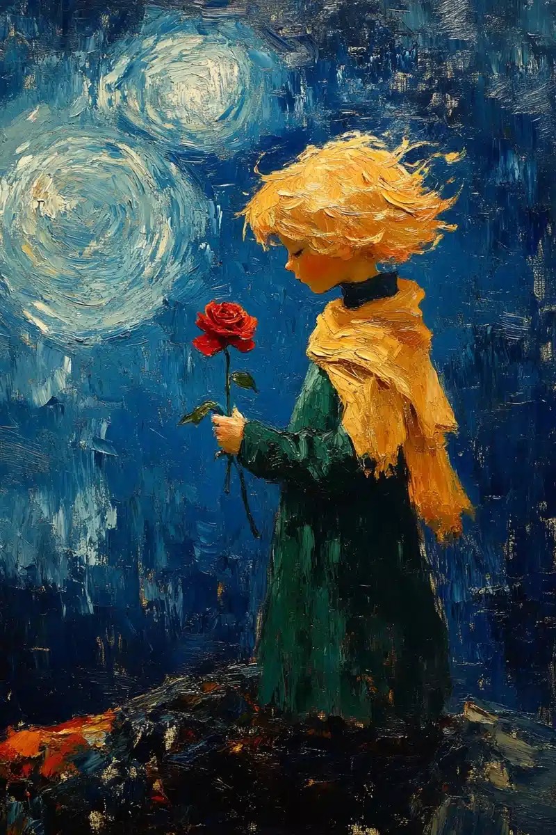 Little Prince with Rose