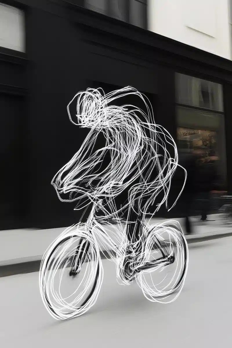 Cinematic Cyclist in Motion