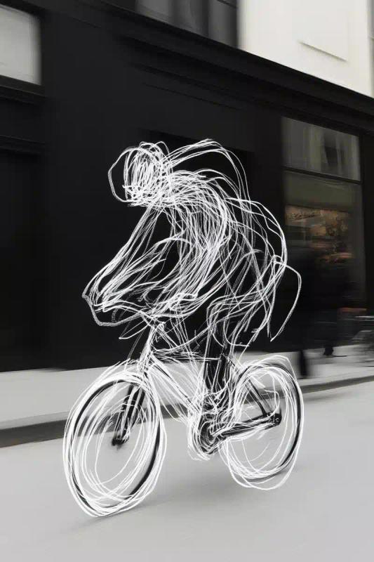 Cinematic Cyclist in Motion