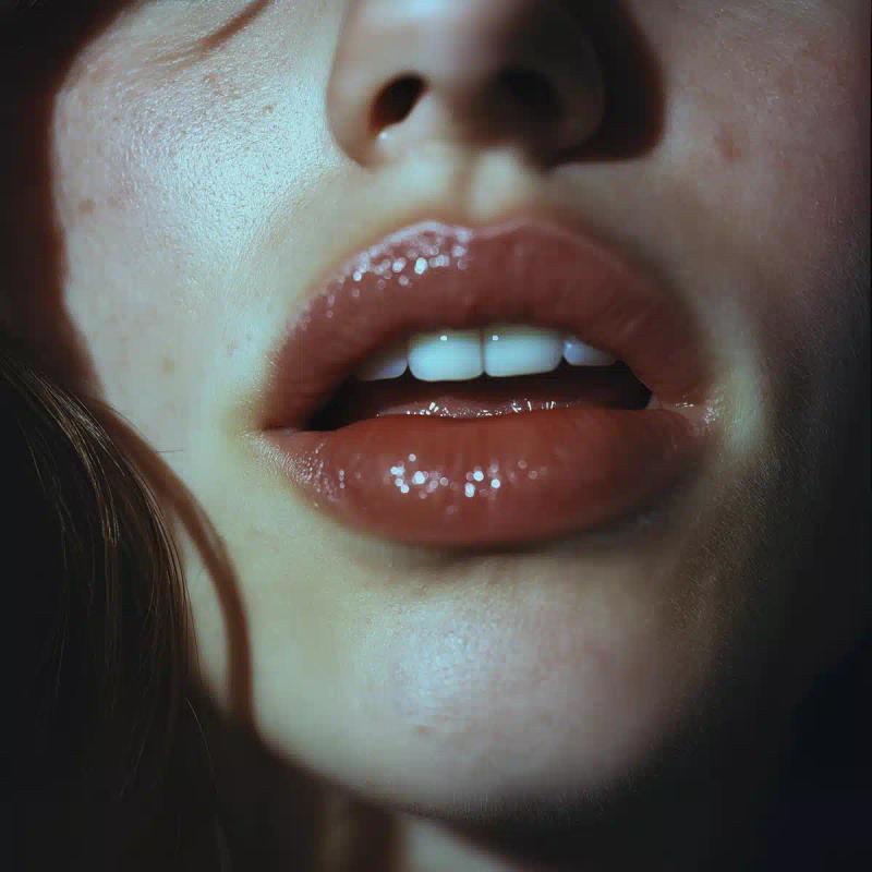 Frontal Close-Up of Lips