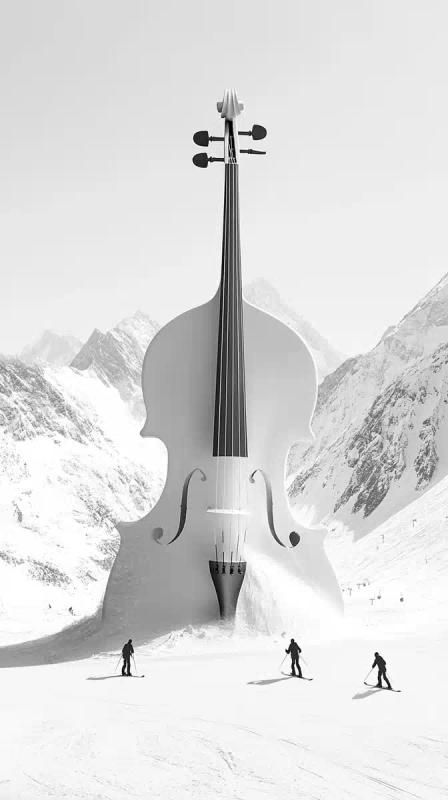 Monochrome Instrument in Snow
