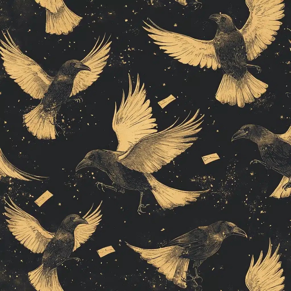 Mystical Ravens with Scrolls