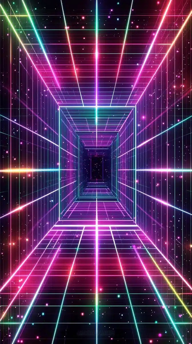 Neon Mosaic Game Background