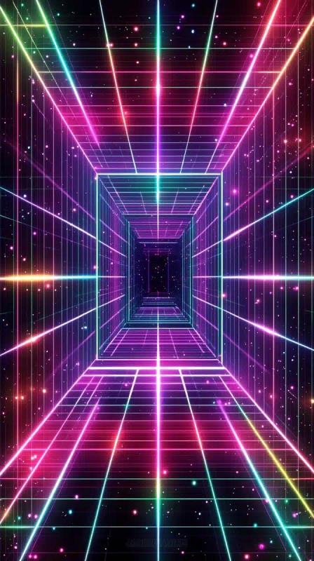 Neon Mosaic Game Background