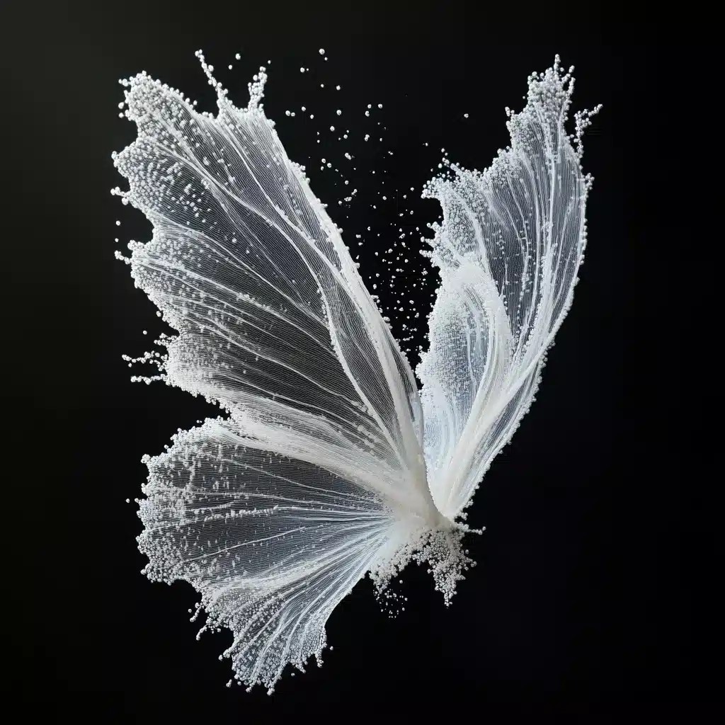 Abstract White Particle Wings