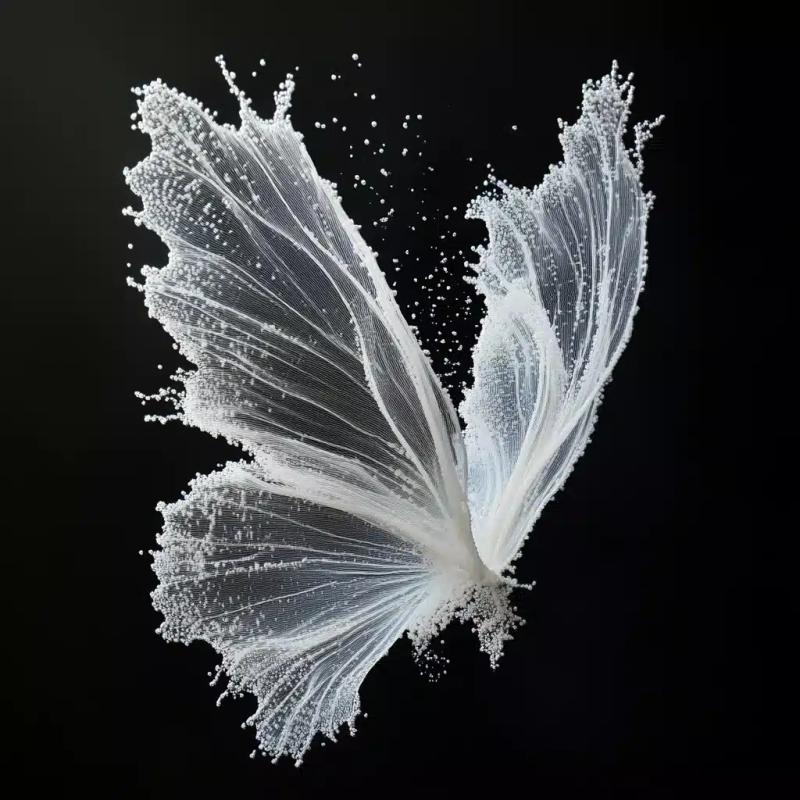 Abstract White Particle Wings
