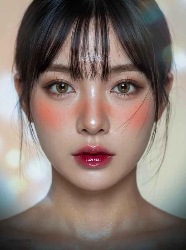 Dewy K-Beauty Editorial Close-Up