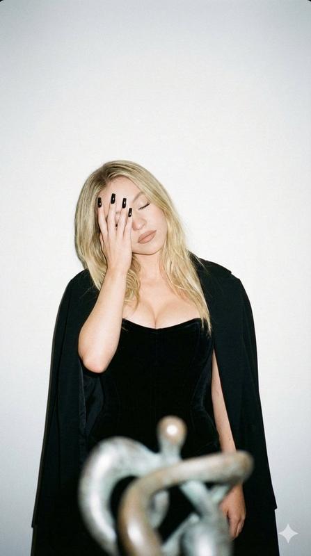 Black Velvet Cape Flash Portrait