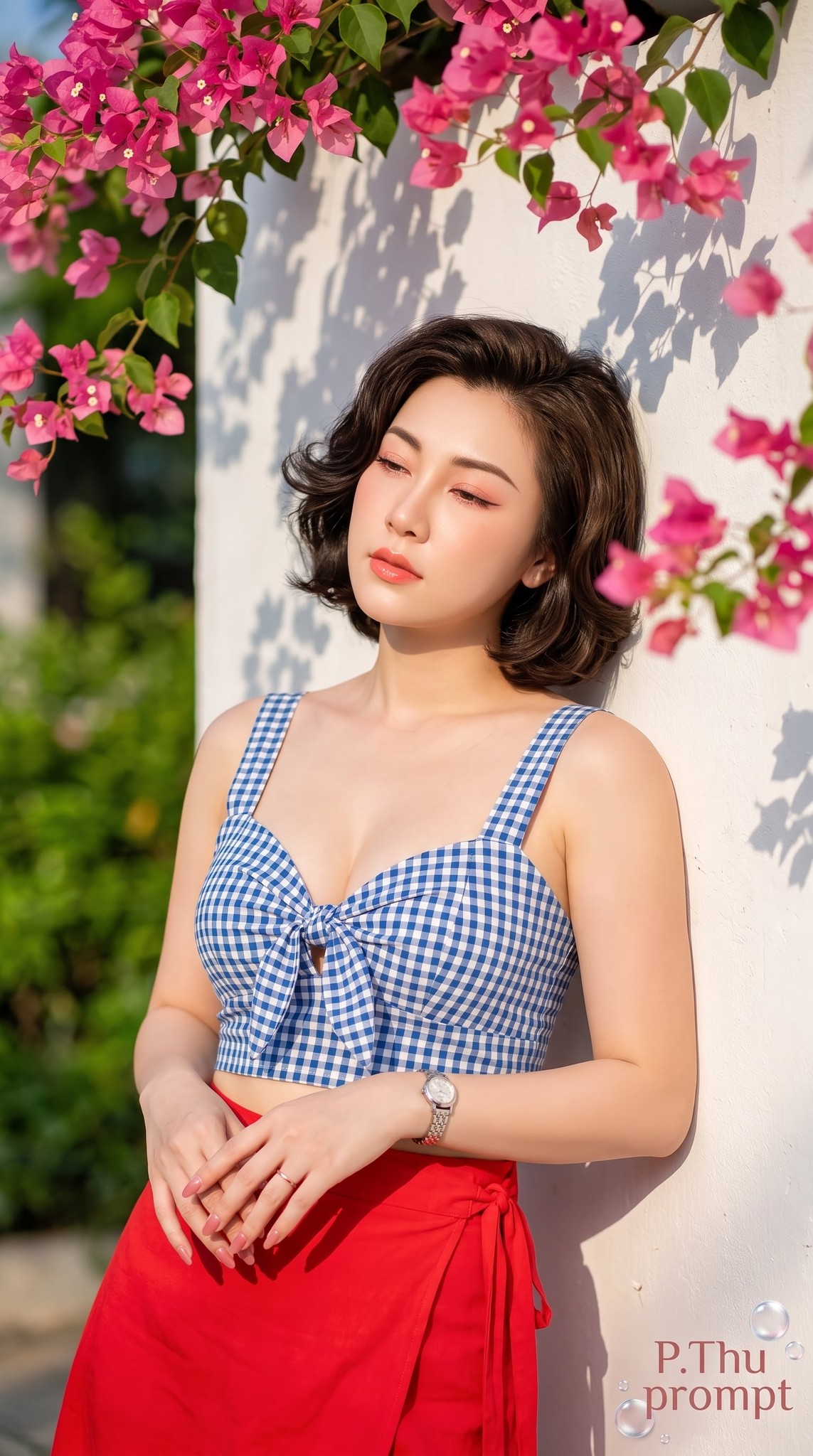 Vietnamese Summer Flower Wall Portrait