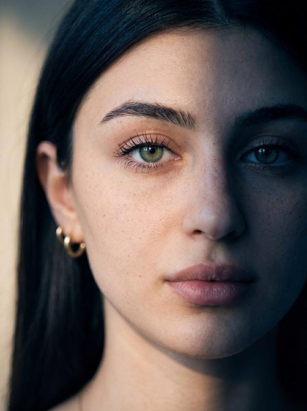 Blue Split-Light Beauty Portrait