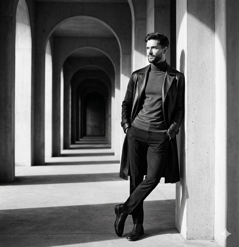 Black-and-White Colonnade Fashion Spec