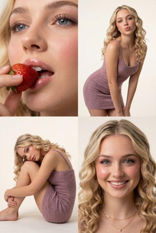 Strawberry Studio Portrait Collage