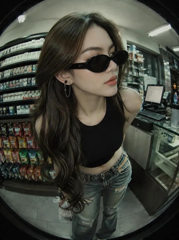Fisheye Convenience Store Street Fashion