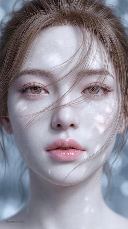 Thick-Paint 3D Macro Lip Portrait