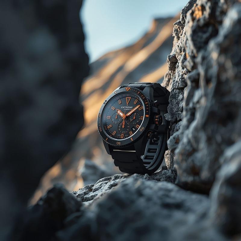 Orange-Black Chronograph in Rock Gap