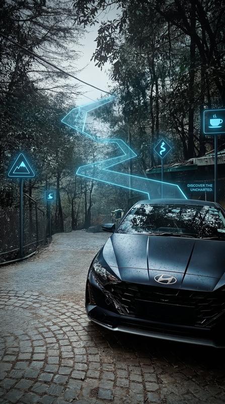 Forest Cobblestone Car Advertisement