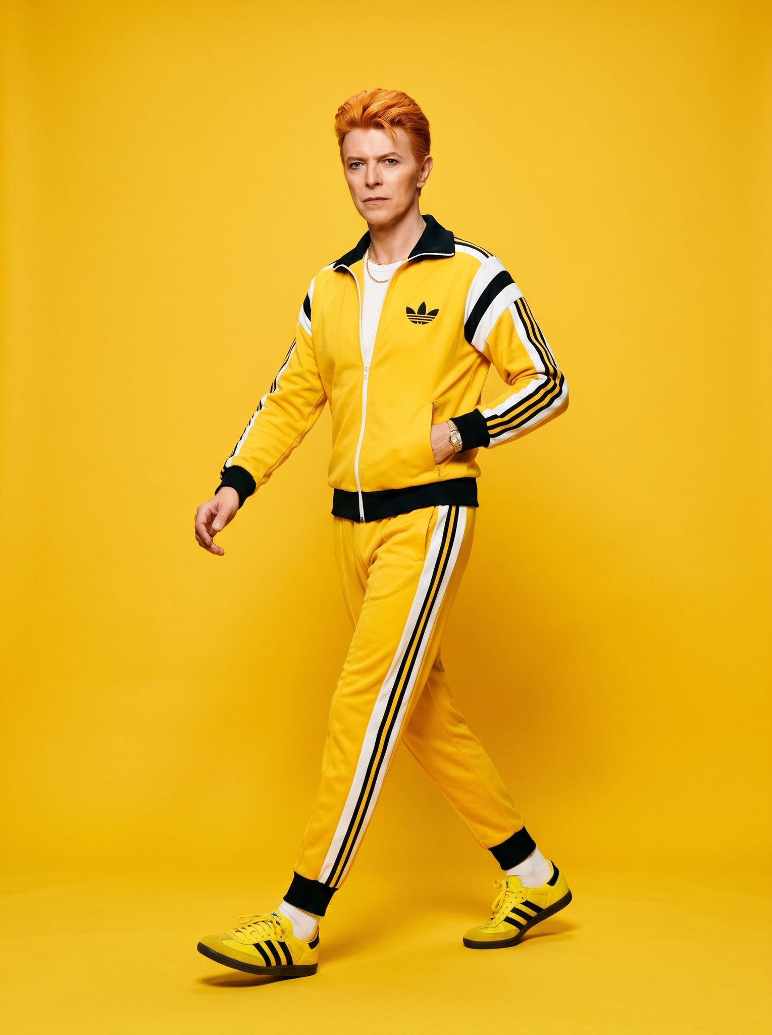 Yellow Screen Bowie Sportswear Fashion Ad