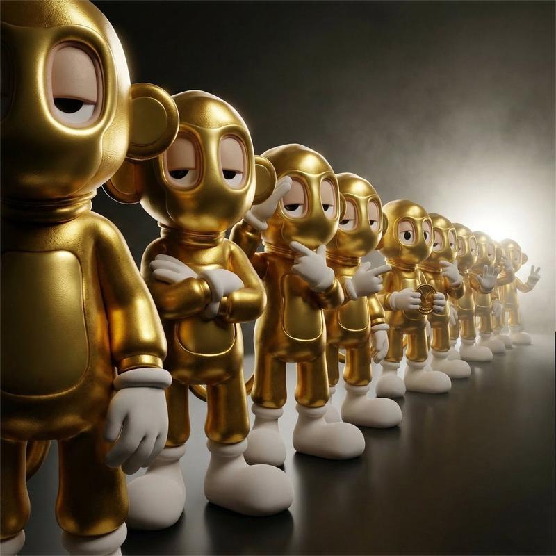 Diagonal Vinyl Toy Procession