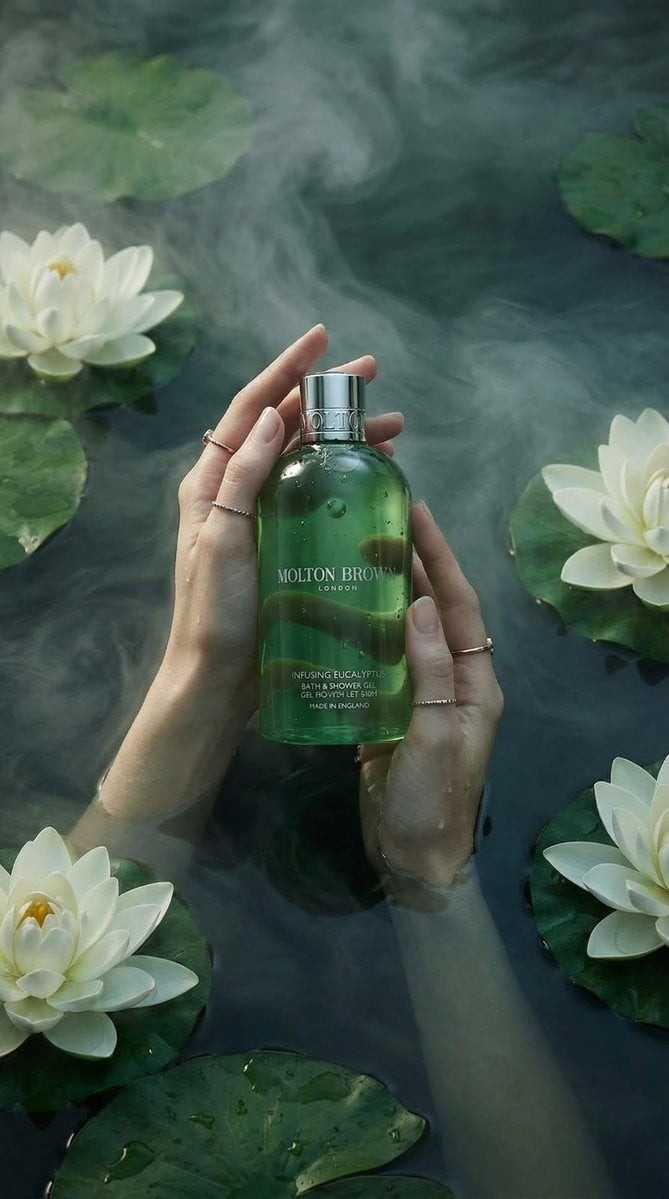 Luxury Lotus Bath Gel Product Ad