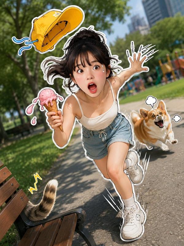Slapstick Park Chase Sticker