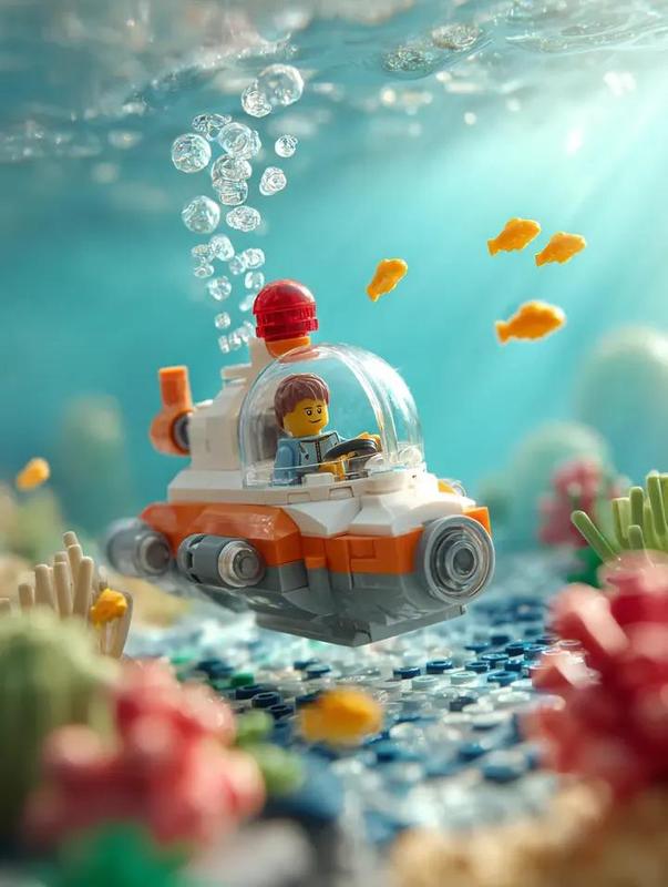 LEGO Underwater Fish Macro Scene