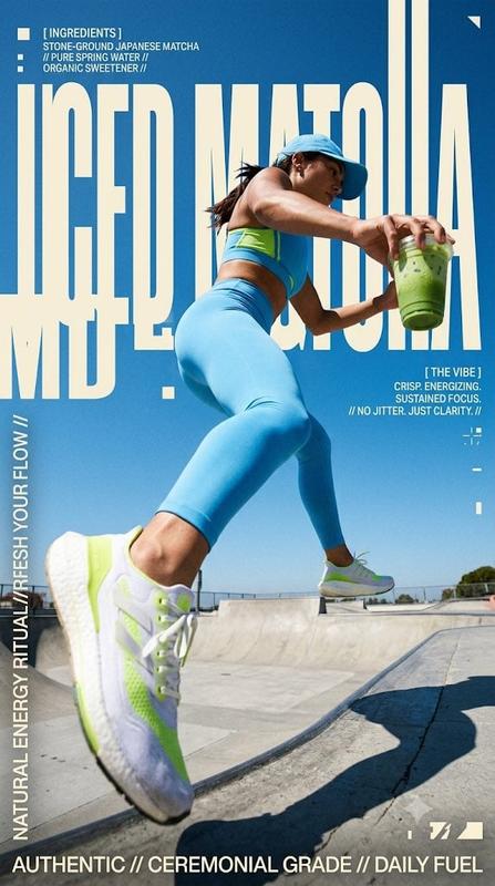 Iced Matcha Editorial Action Poster Template