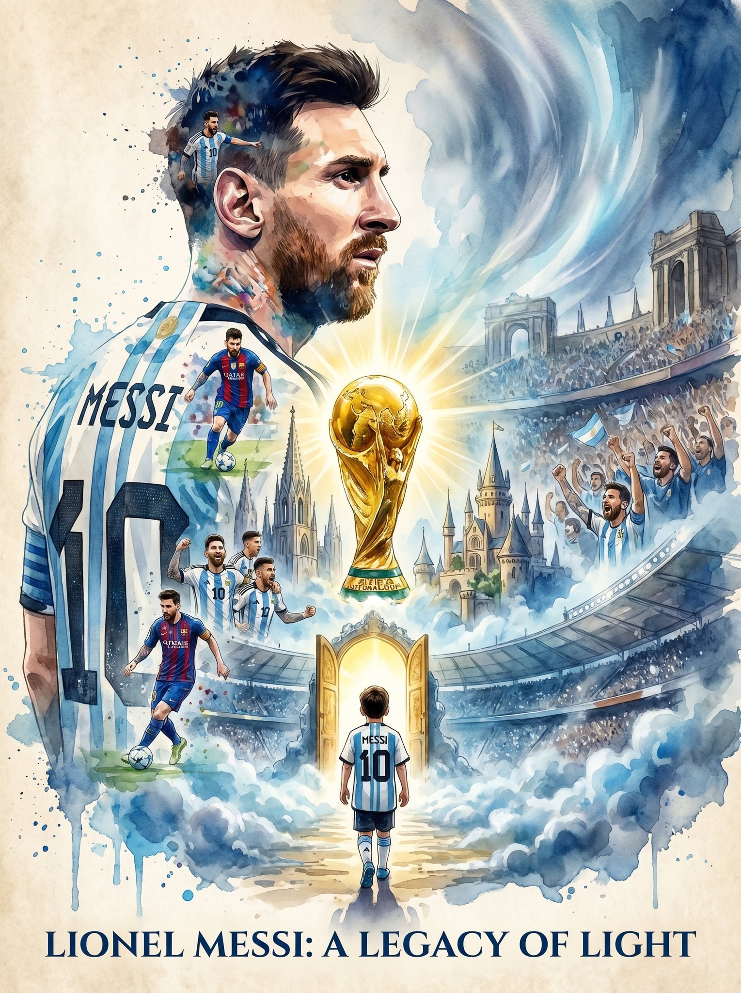 Messi Legacy Watercolor