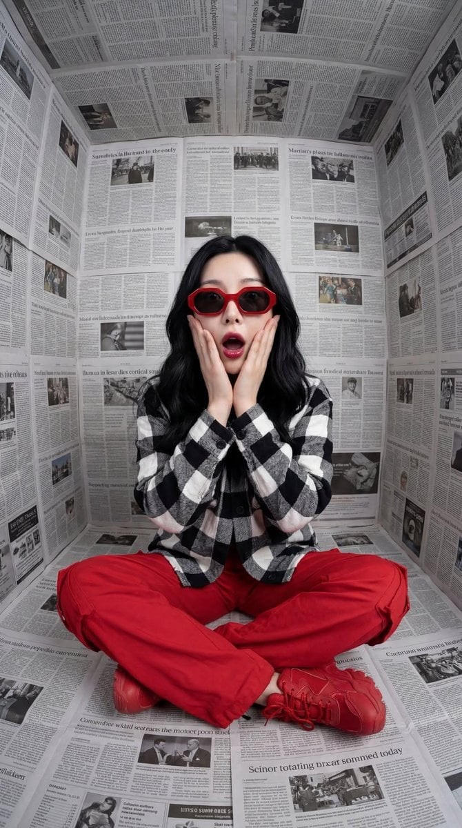 Red Shock Newspaper Room