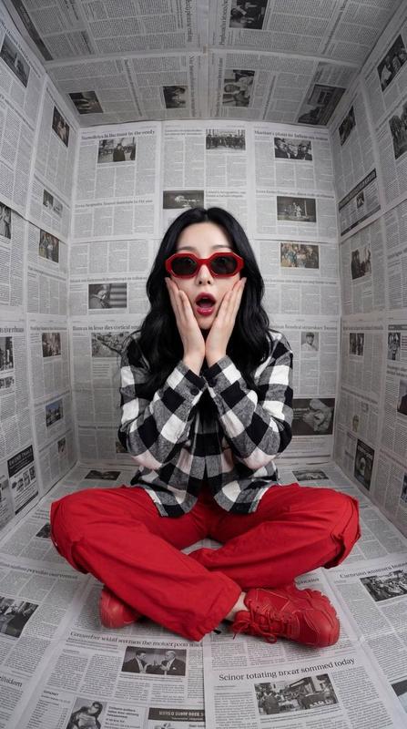 Red Shock Newspaper Room
