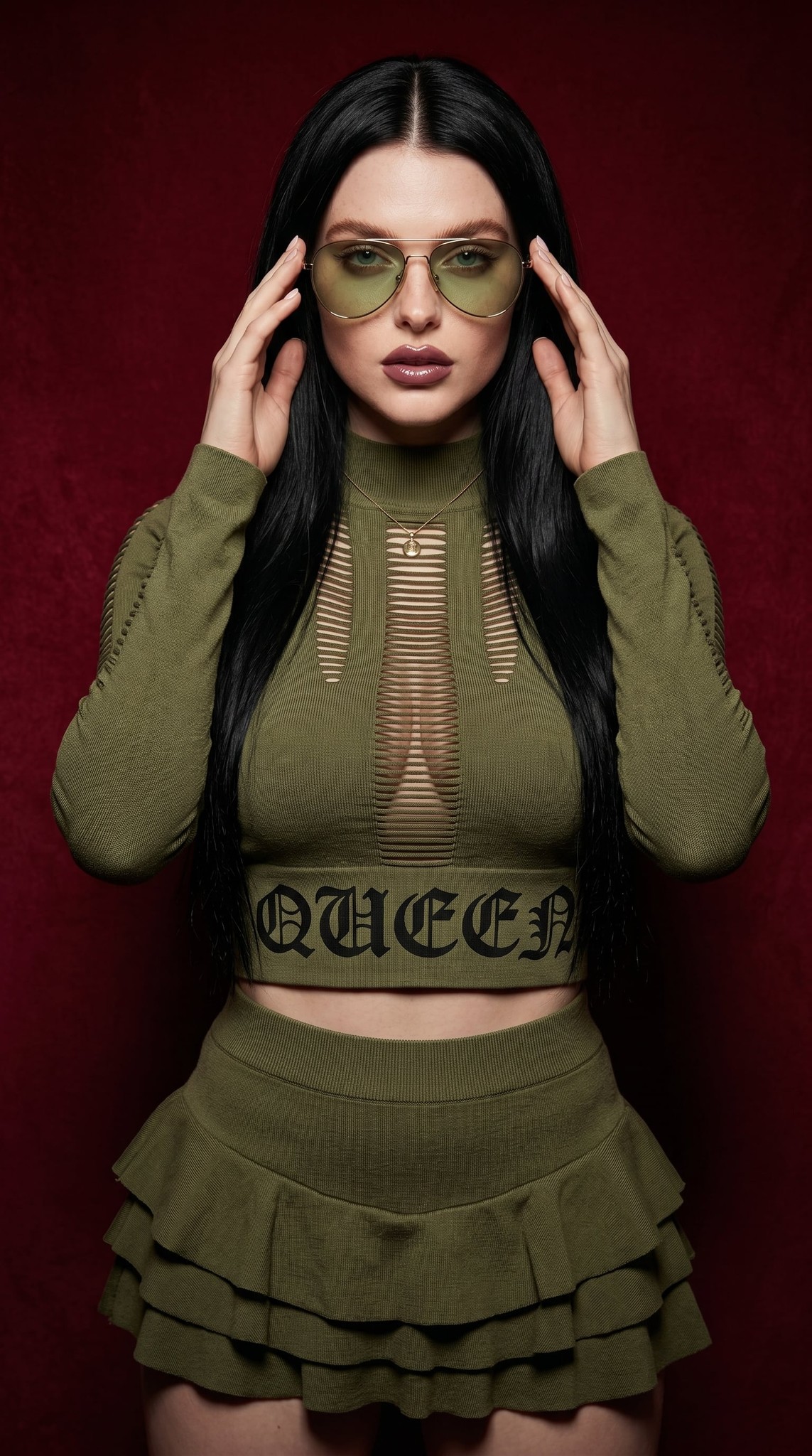 Crimson Studio Olive Gothic Fashion Portrait