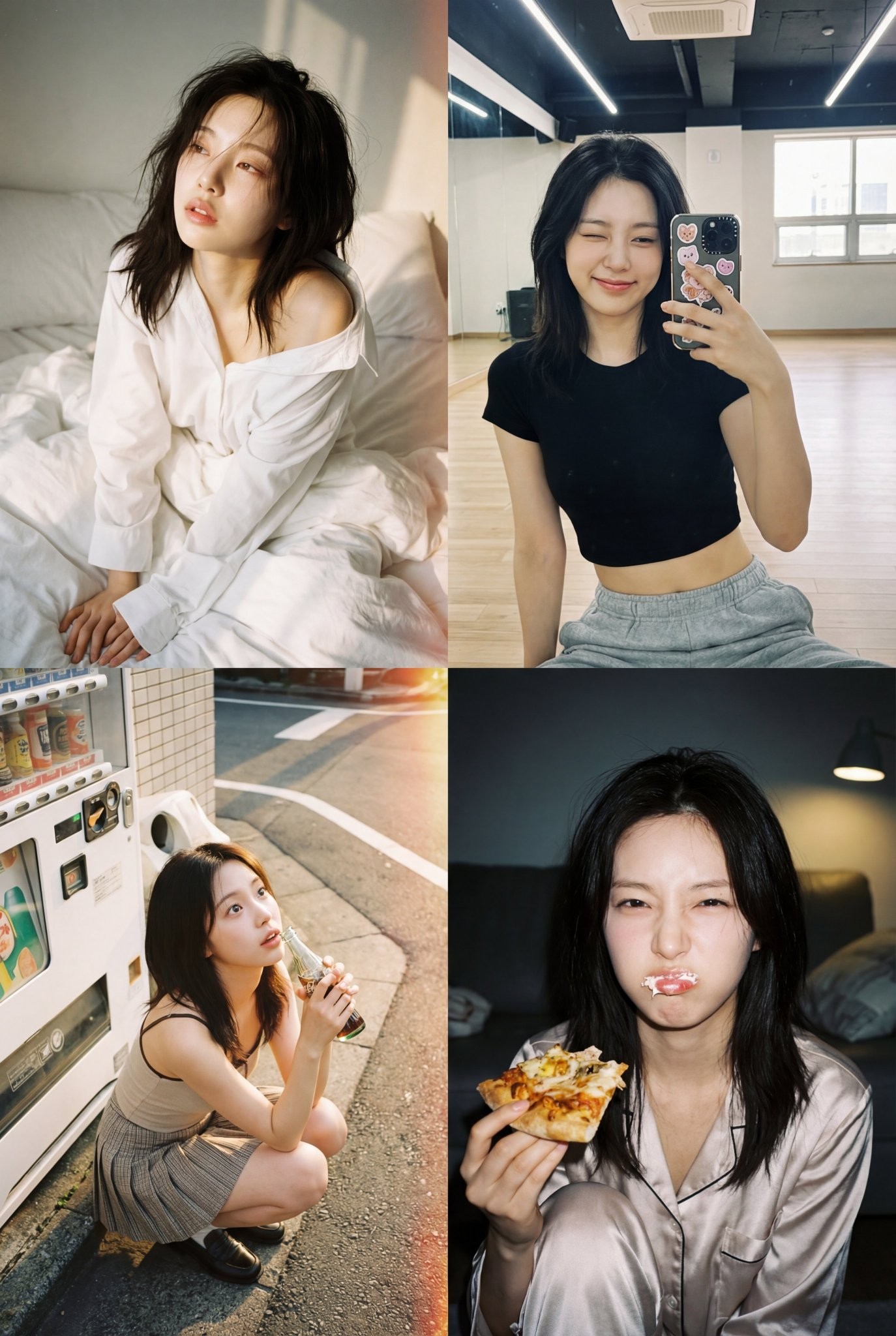 K-Pop Visual Aesthetics: Four-Panel Grid