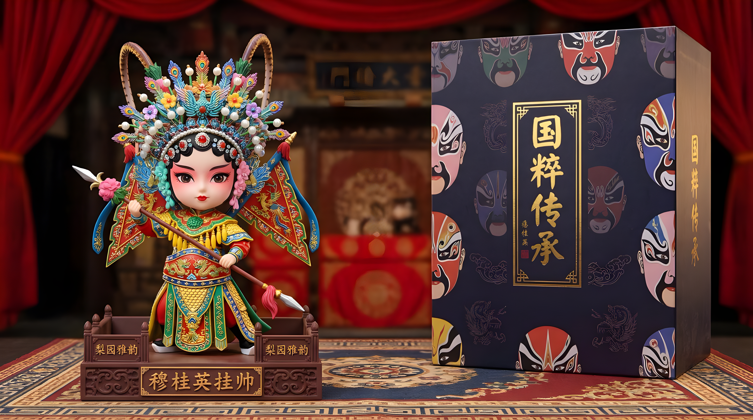 Custom Chinese Opera Figurine — Mu Guiying Takes Command